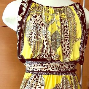 Leapord print, wrinkle free, Blouson dress!